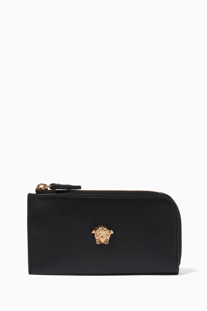 

Medusa Card Case in Calf Leather, Black
