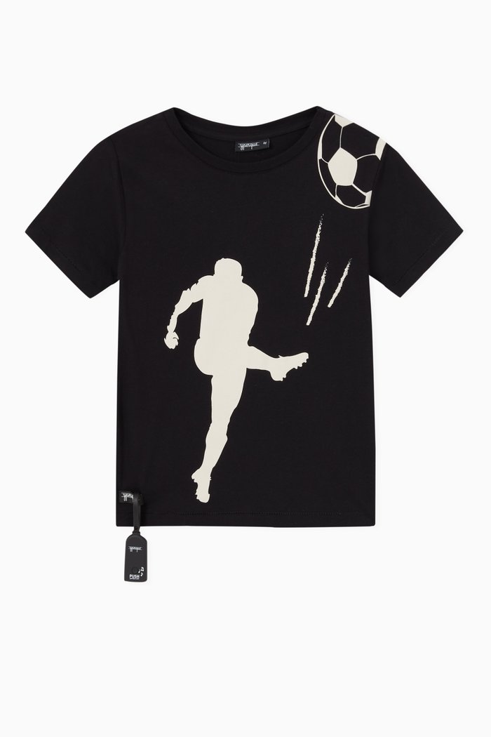 

Footballer Sound T-shirt in Cotton, Black