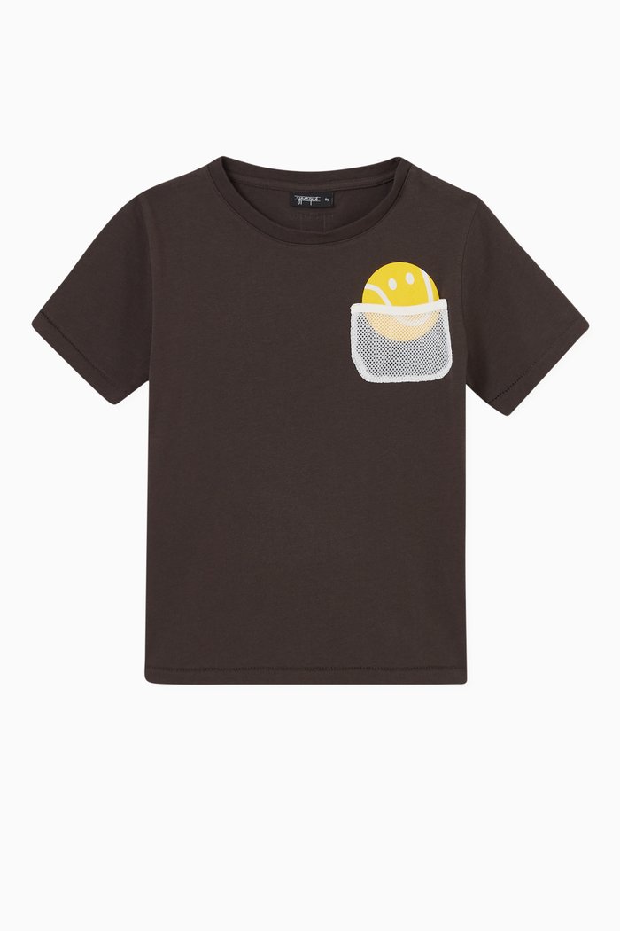 

Tennis Pocket T-shirt in Cotton, Grey