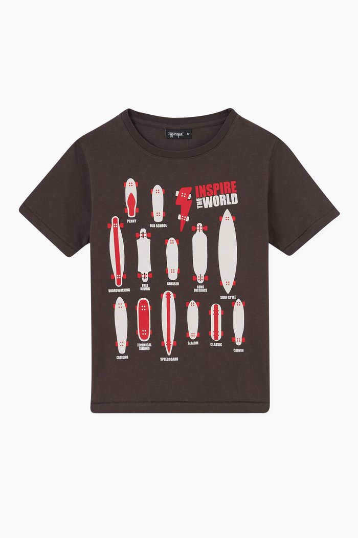 

Skateboard T-shirt in Cotton, Grey