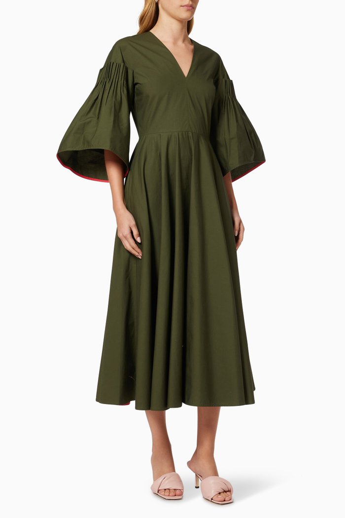 

Josefina Flare Sleeve Dress, Brown