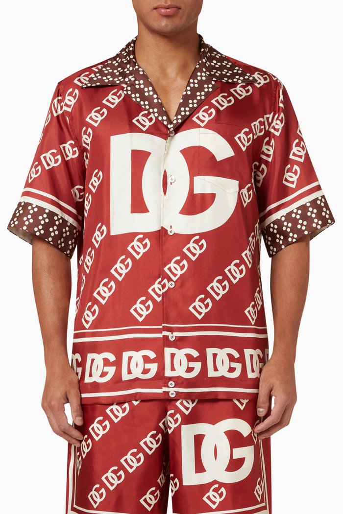 

Hawaiian Shirt in Silk, Red