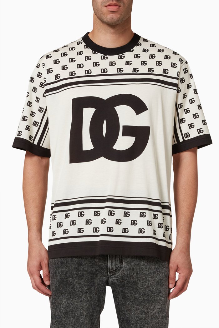 

DG Logo T-shirt in Cotton Jersey, Neutral