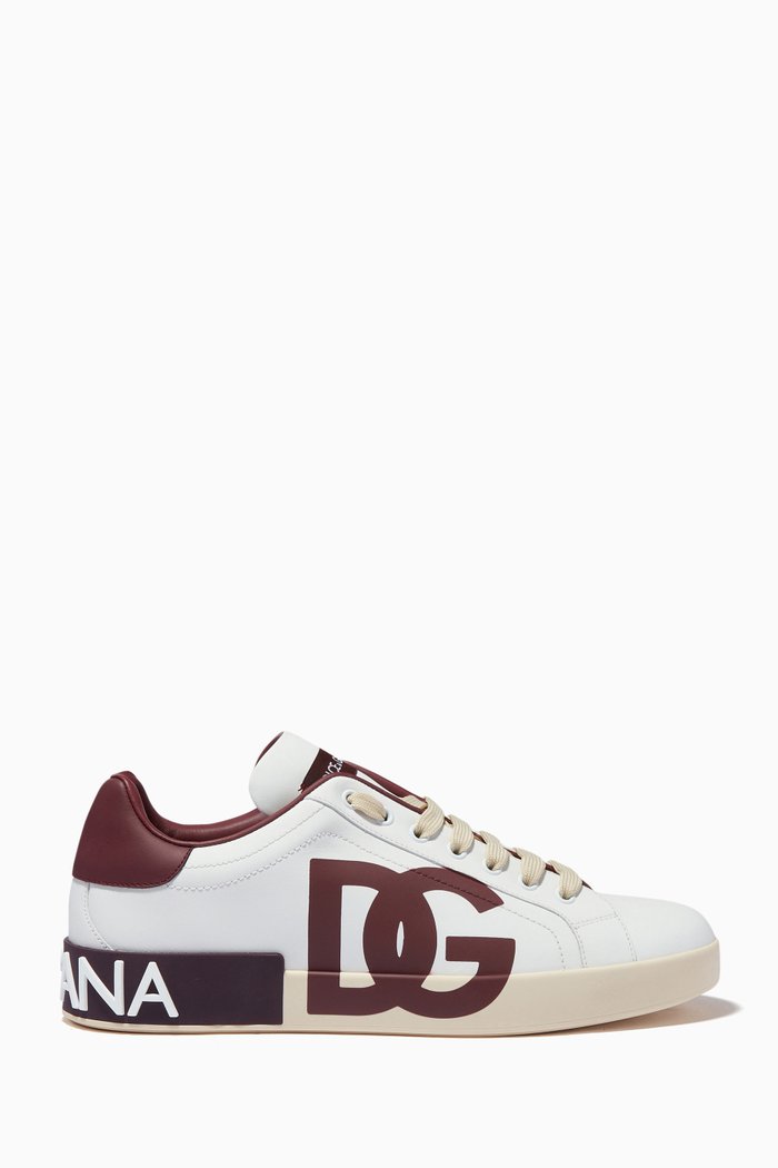 

Portofino Sneakers with DG in Leather, White