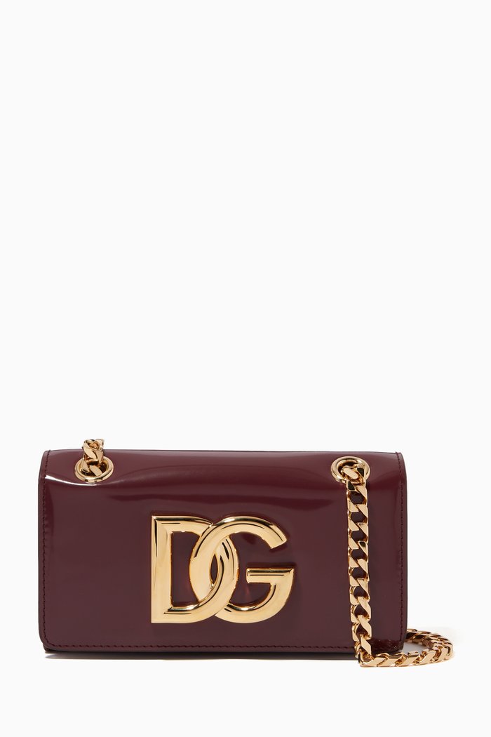 

3.5 Phone Bag in Shiny Leather, Red