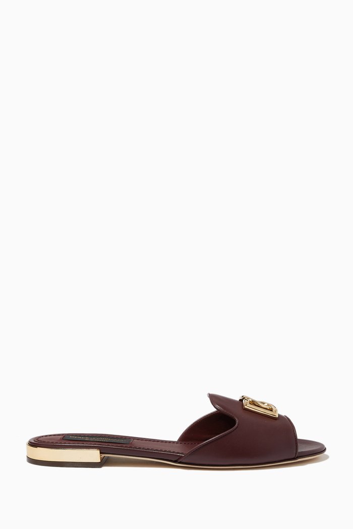 

Bianca Mule Sandals in Leather, Red