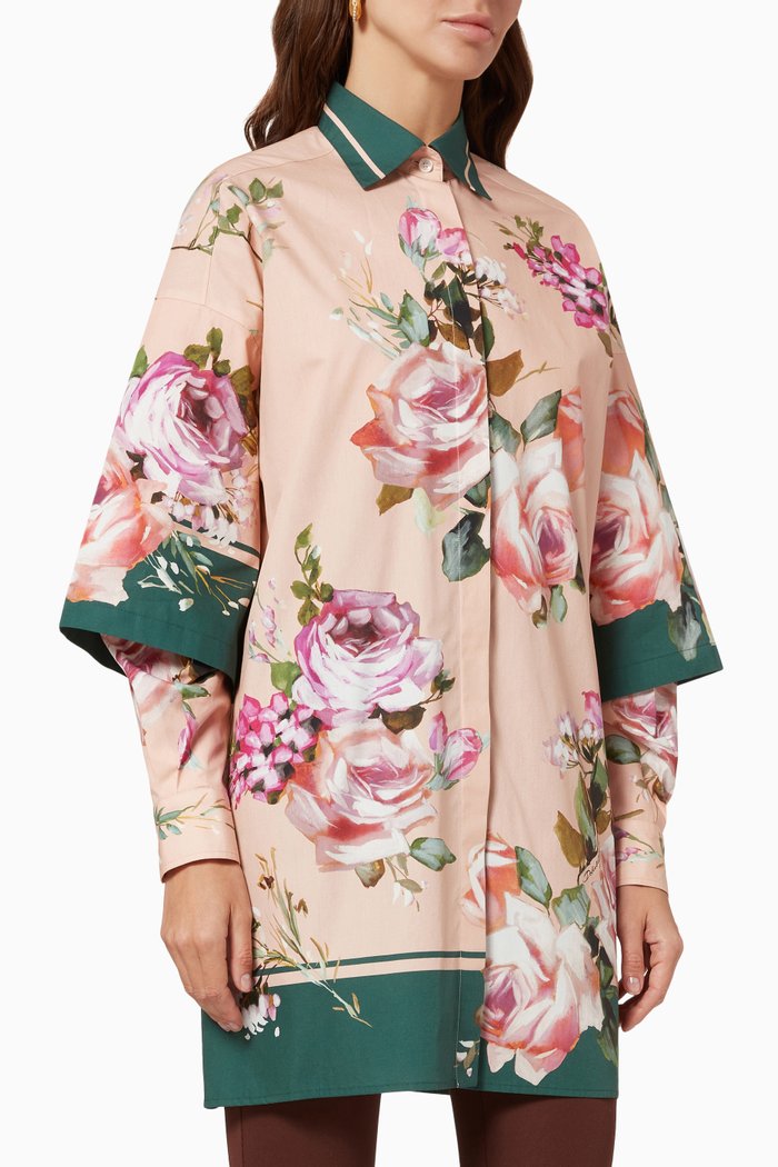 

Sunrise Capsule Collection Double Sleeves Shirt in Cotton Poplin, Orange