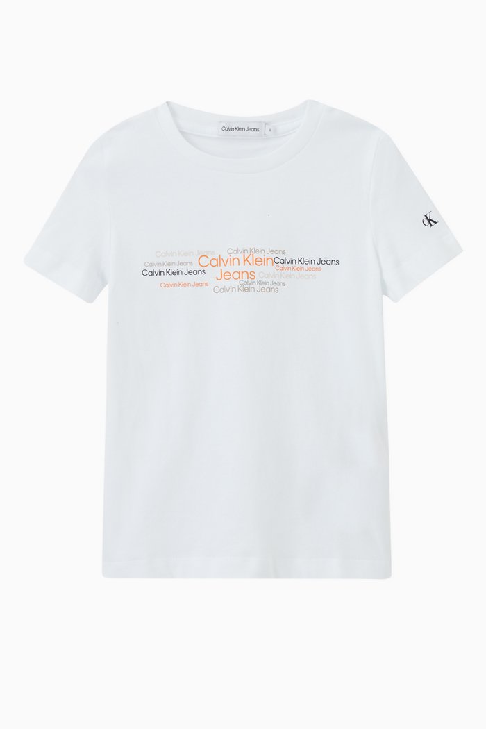 

Stacked Logo T-Shirt in Cotton, White