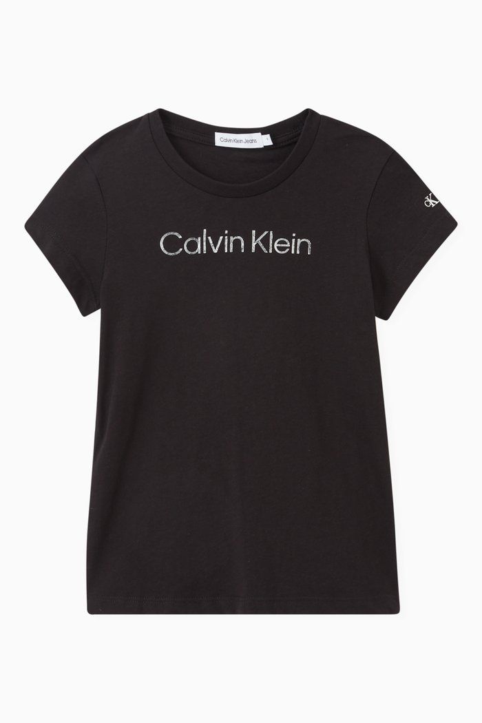Logo Slim-Fit T-Shirt in Cotton, Black