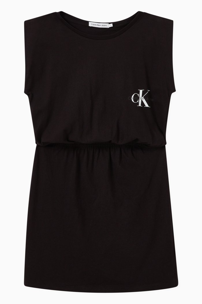 

Monogram T-Shirt Dress in Cotton, Black