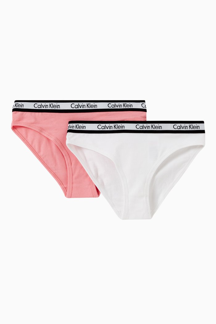

2-Pack Logo Bikini Briefs in Stretch Cotton Jersey, Multicolour