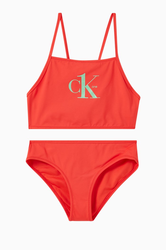 

Y2CK ONE Bikini Swim Set in Recycled Nylon Blend, Orange