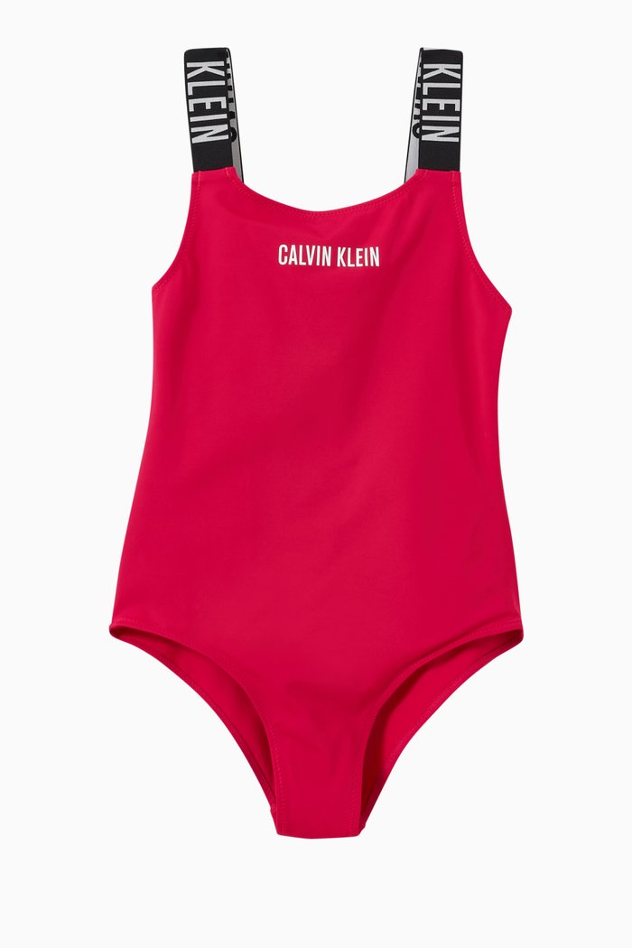 

Logo One-Piece Swimsuit, Pink