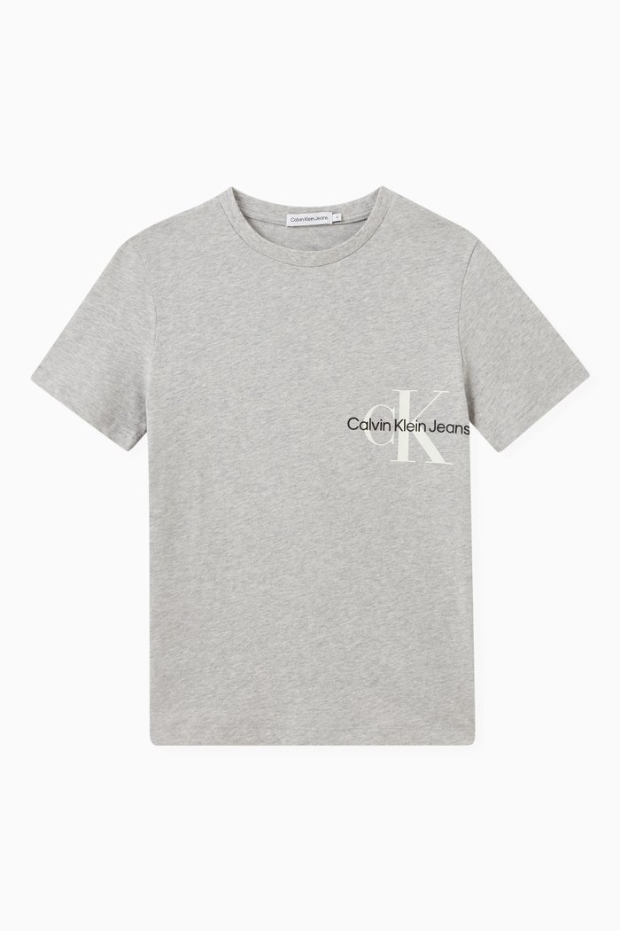 

Glow In The Dark Logo T-shirt in Cotton, Grey