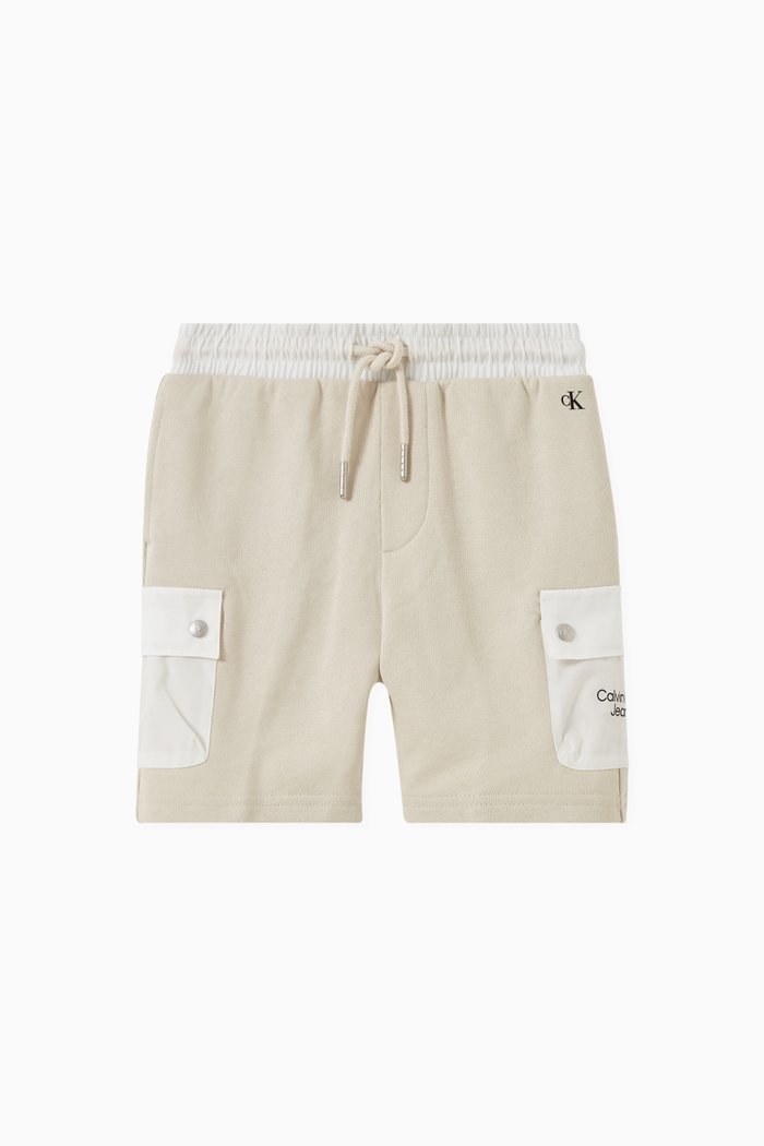 

Logo Shorts in Cotton, Neutral