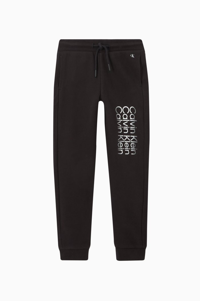 

Logo Jogging Pants in Cotton, Black