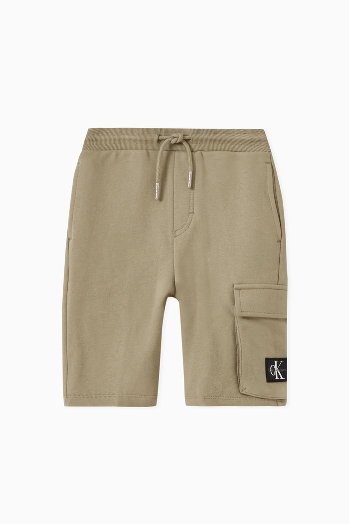 

Cargo Jogger Shorts in Cotton Terry, Green