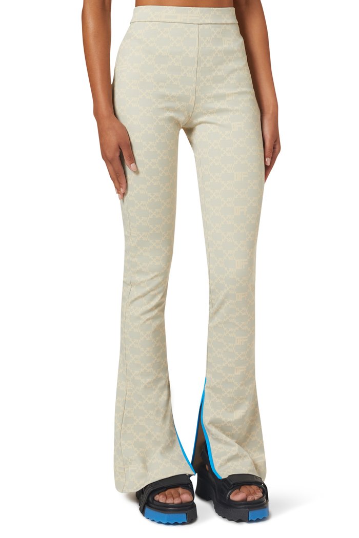 

Monogram Split Leggings, Neutral