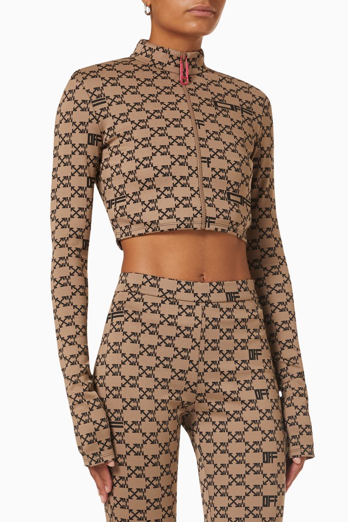 

Arrows Track Top in Jersey, Brown
