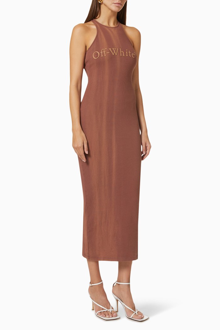 

Laundry Rowing Dress in Ribbed Jersey, Brown