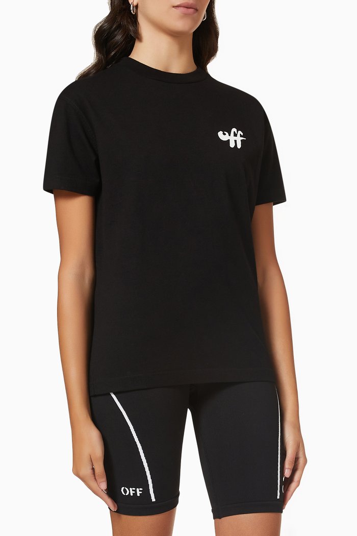 

Zebra Arrows T-shirt in Cotton Jersey, Black
