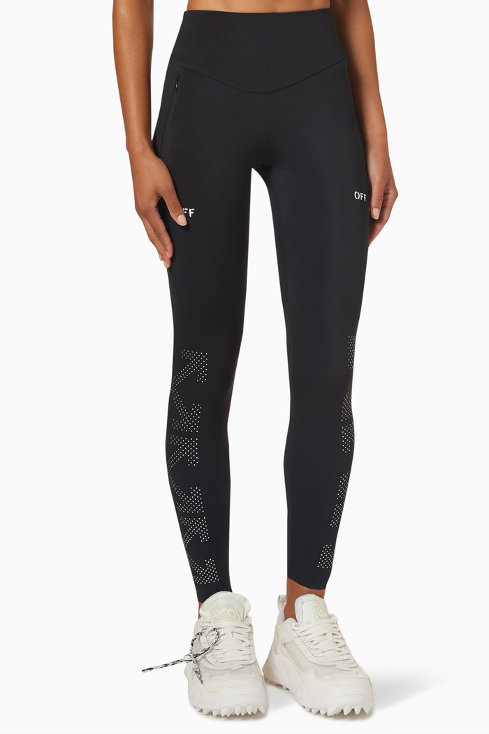 Athl Reflect Arrow Leggings, Black