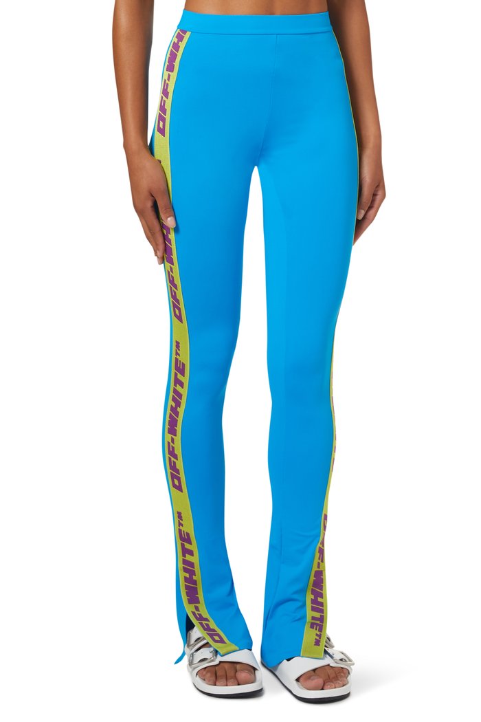 

Athl Logo Band Spilt Leggings, Blue