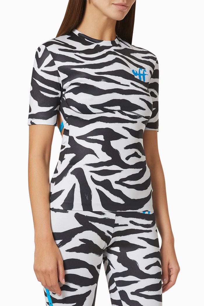 Zebra Holes Top, Black