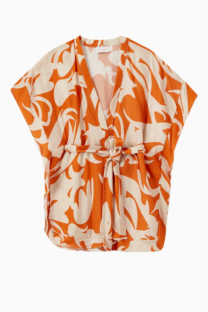 

Liza Long Kimono in Viscose, Multicolour