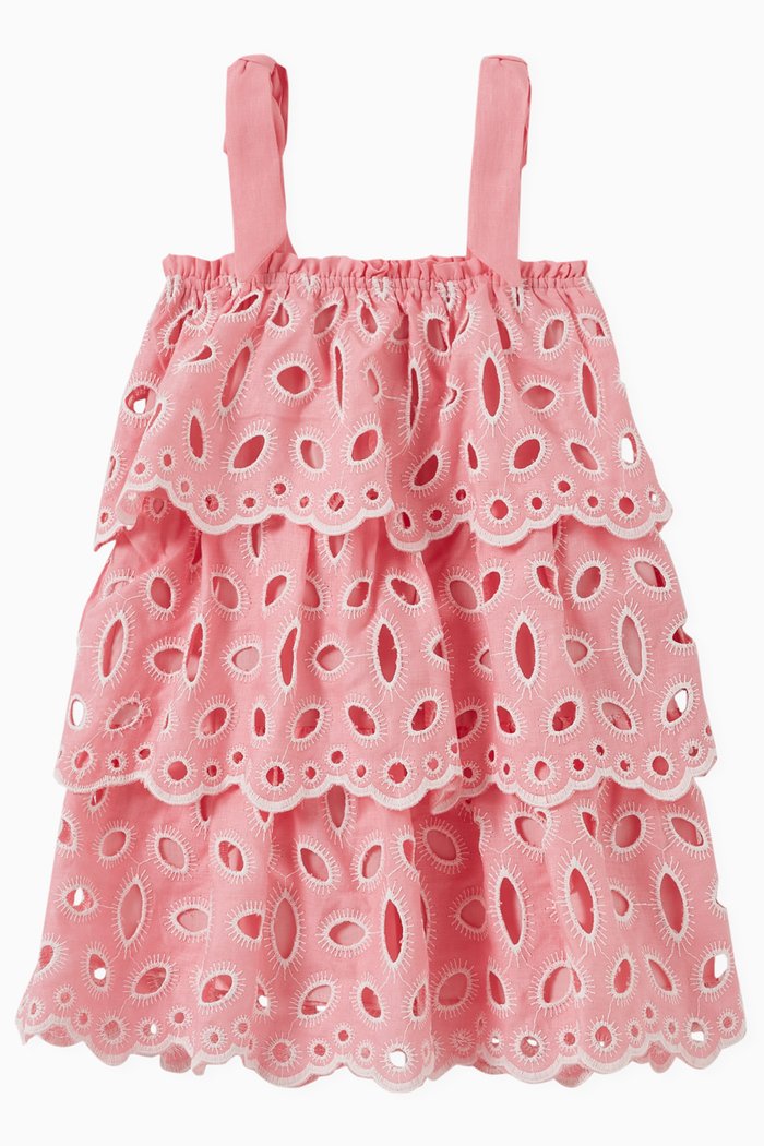 

Rosie Mini Dress in Linen, Pink