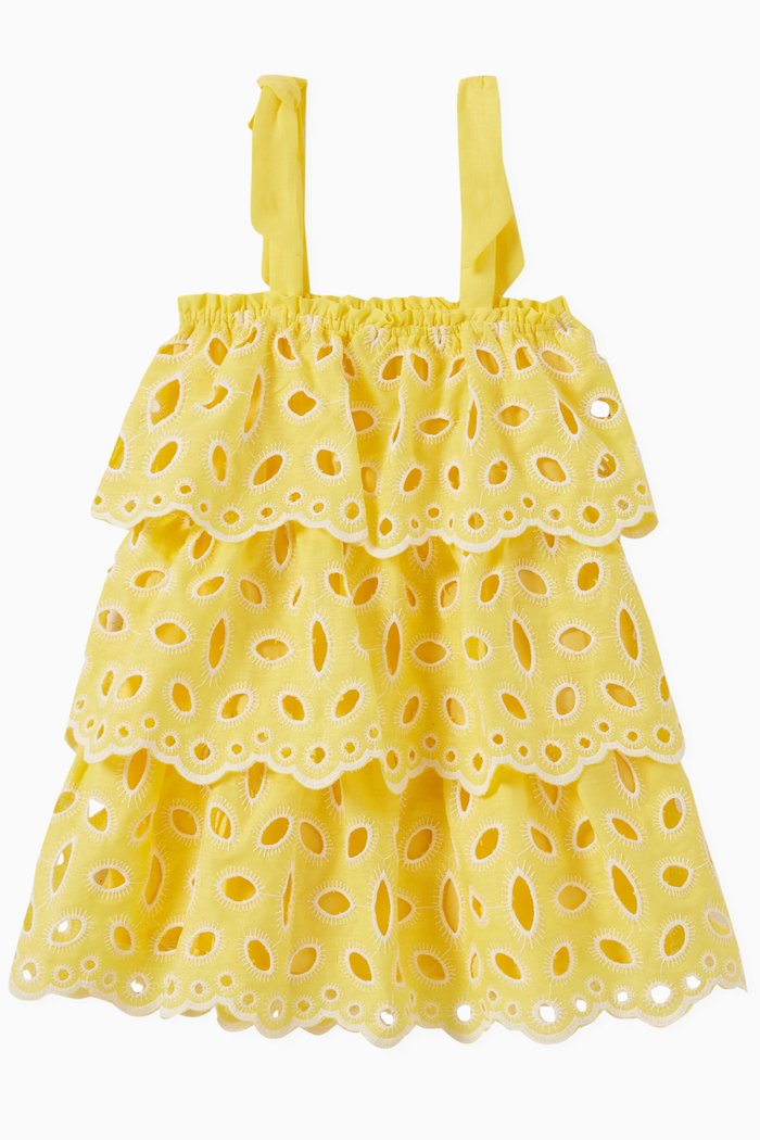 

Rosie Mini Dress in Linen, Yellow