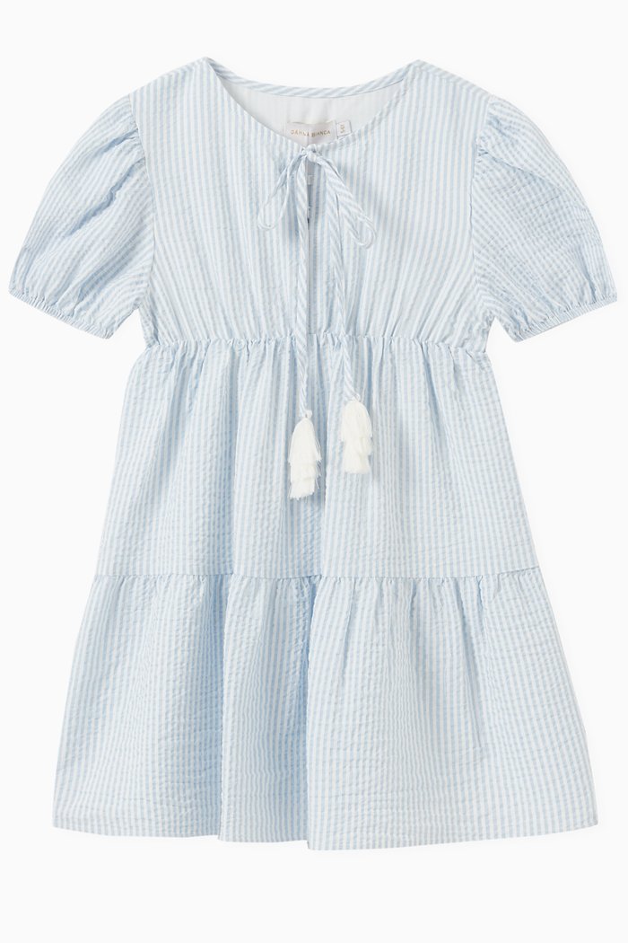 

Zendaya Mini Dress in Cotton, Blue