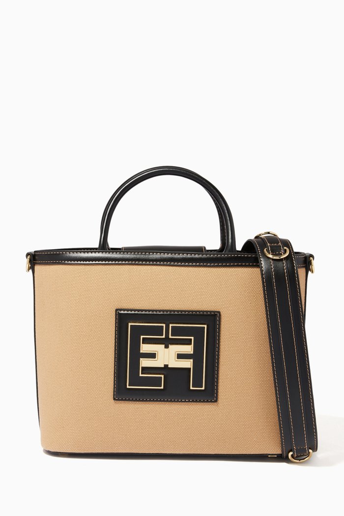 

Medium Utility Tote Bag in Canvas, Brown