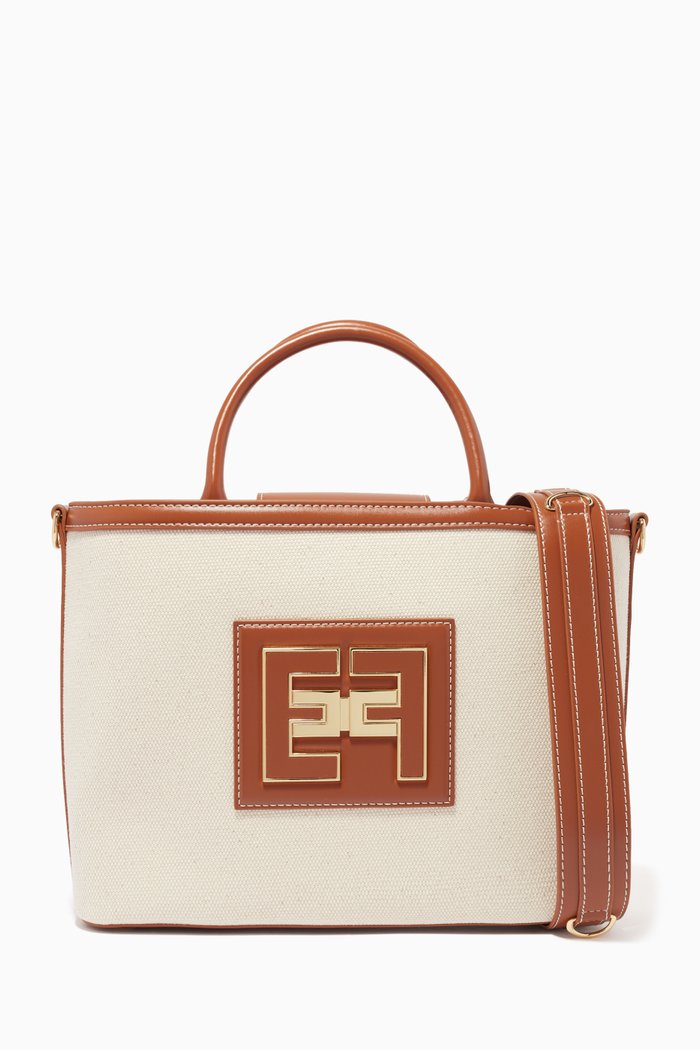 

Medium Utility Tote Bag in Canvas, Neutral