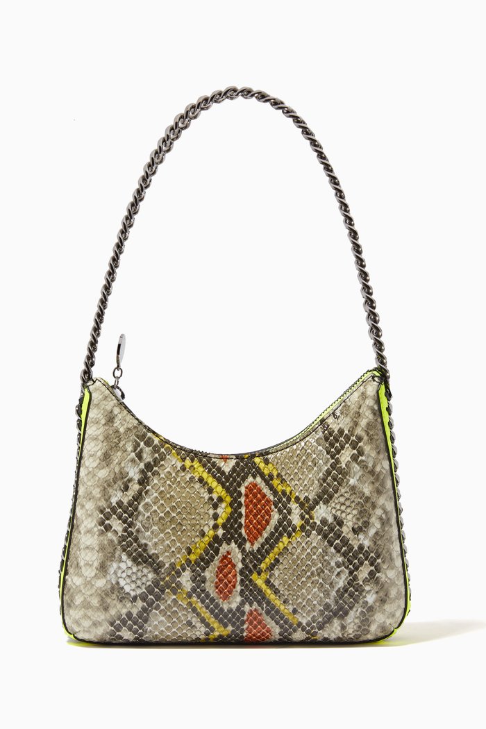 

Falabella Zip Mini Shoulder Bag in Eco Python-printed Leather, Yellow