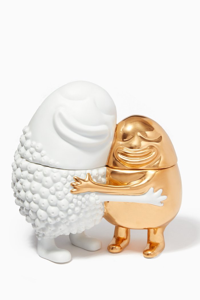 

Haas Huggers Box in 24kt Gold & Porcelain, Multicolour