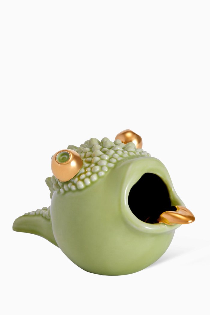 

Haas Petit Ashtray in 24kt Gold & Porcelain, Green