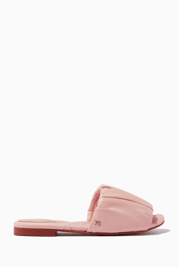 Briar Sandals in Quilted Leather, Pink