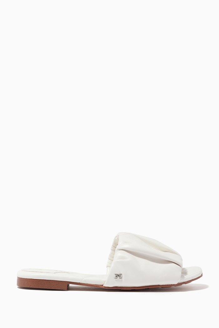 

Briar Sandals in Quilted Leather, White