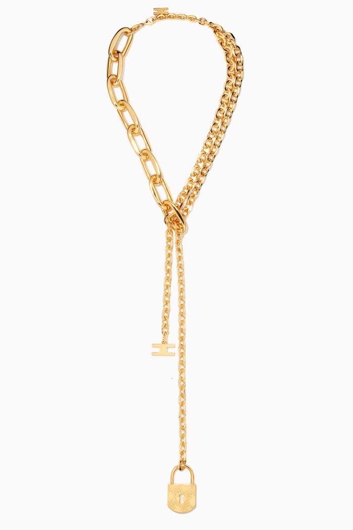 

Chain Loop Necklace, Gold
