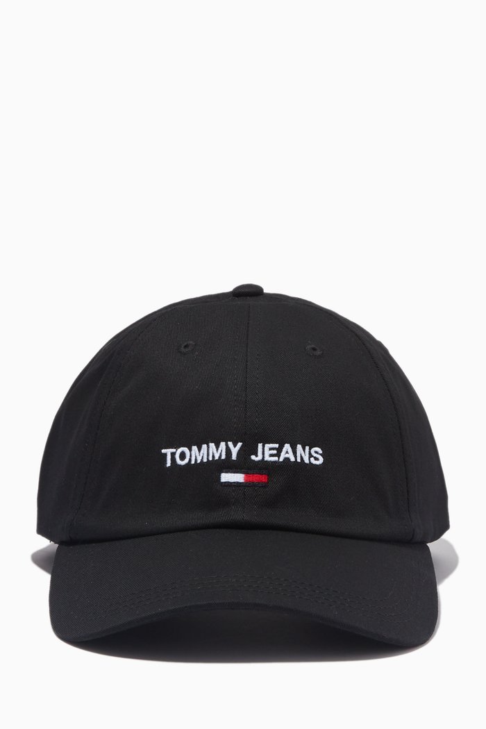 

Tommy Jeans Flag Cap in Organic Cotton, Black