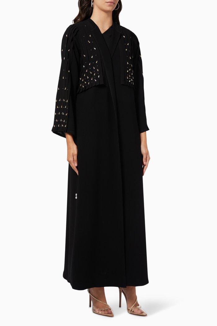 

Crystal Embellished Abaya, Black