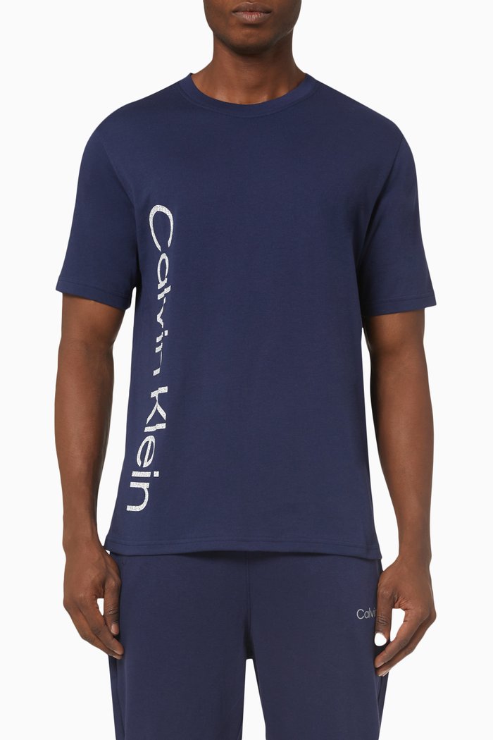 

Logo Gym T-shirt in Cotton, Blue