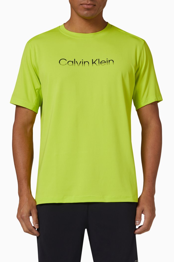 Logo T-shirt in Nylon, Green