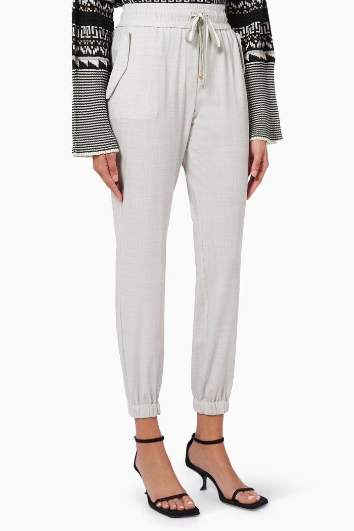 

Jogging Pants in Cotton, Grey
