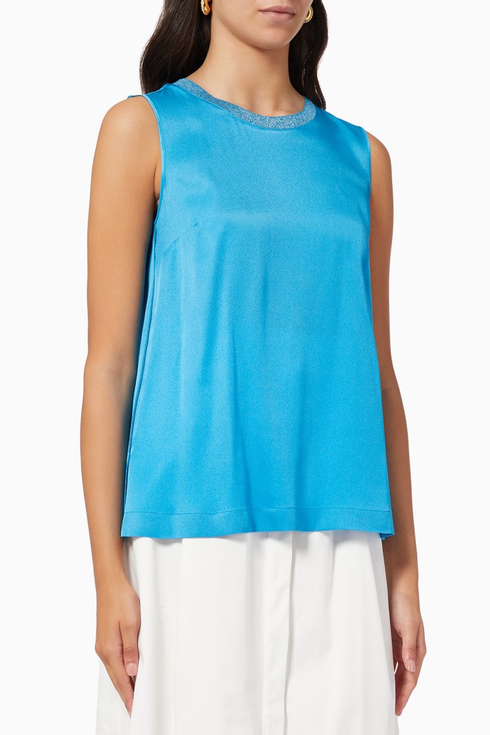 

Tank Top in Twill, Blue