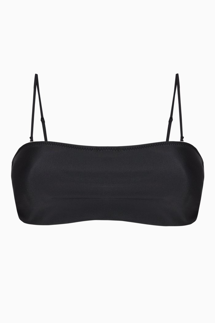 

Bralette Bikini Top in Recycled Nylon, Black