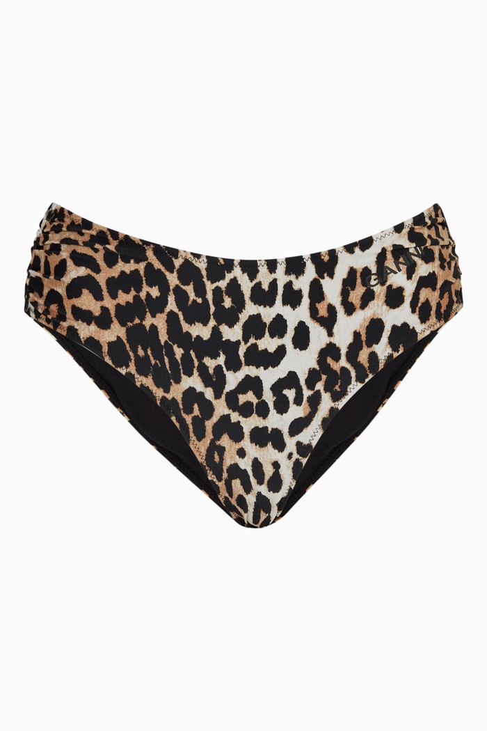 

Mid Rise Bikini Top in Recycled Nylon, Brown