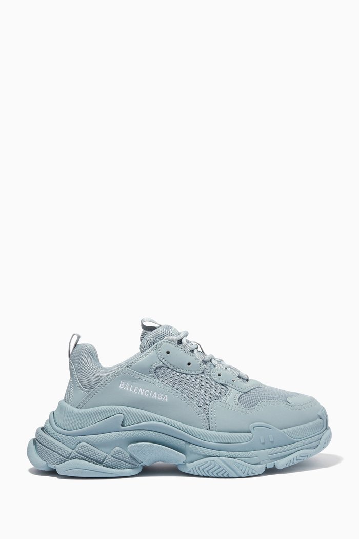 

Triple S Sneakers in Double Foam & Mesh, Blue