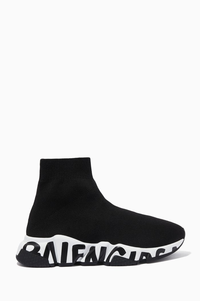 

Speed Graffiti Sneakers in Technical Knit, Black